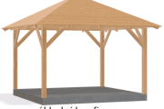 Dřevěná pergola Altán Kuba 430x430 cm